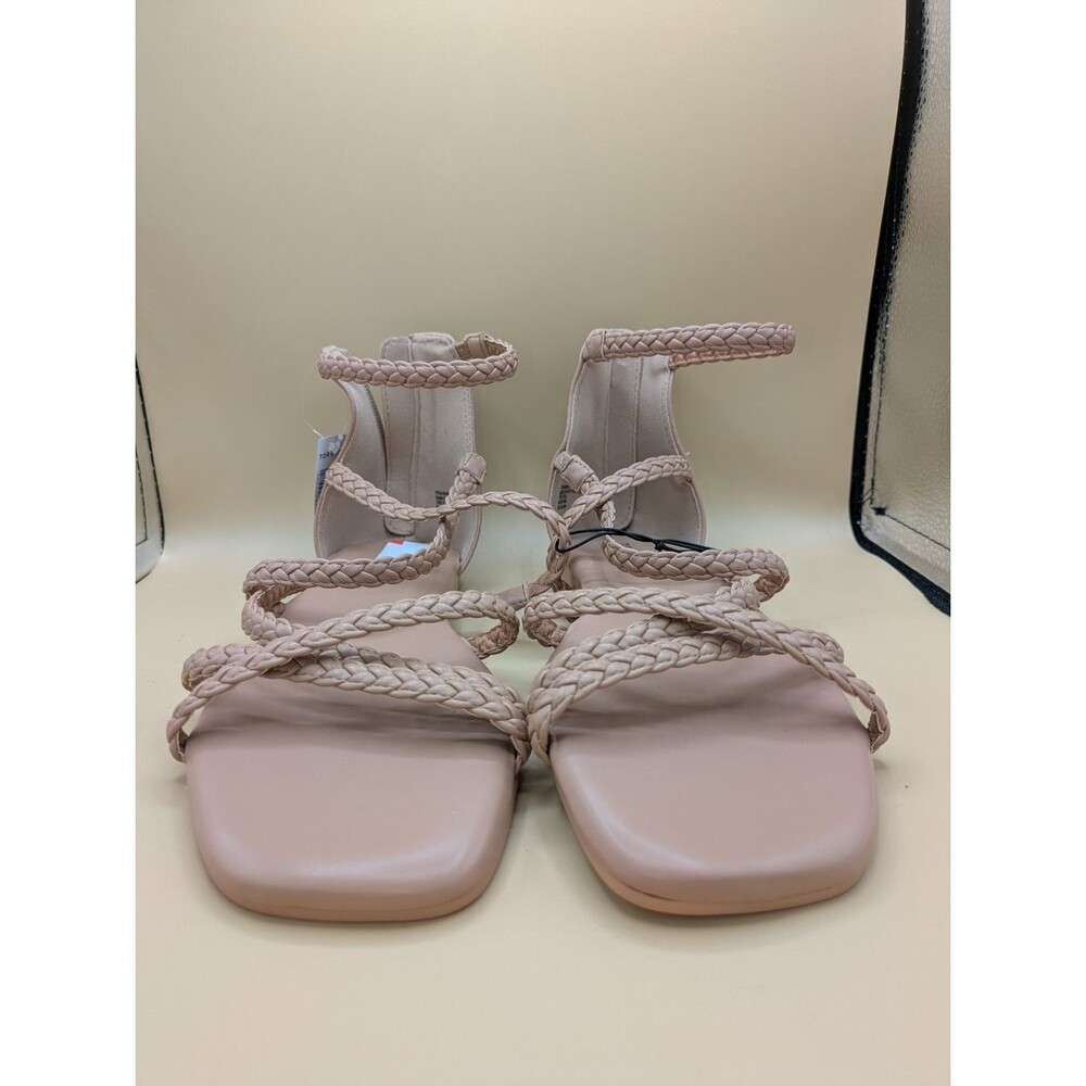 Torrid Strappy Gladiator Sandals Size 8.5 Wide Beige Faux Suede Summer